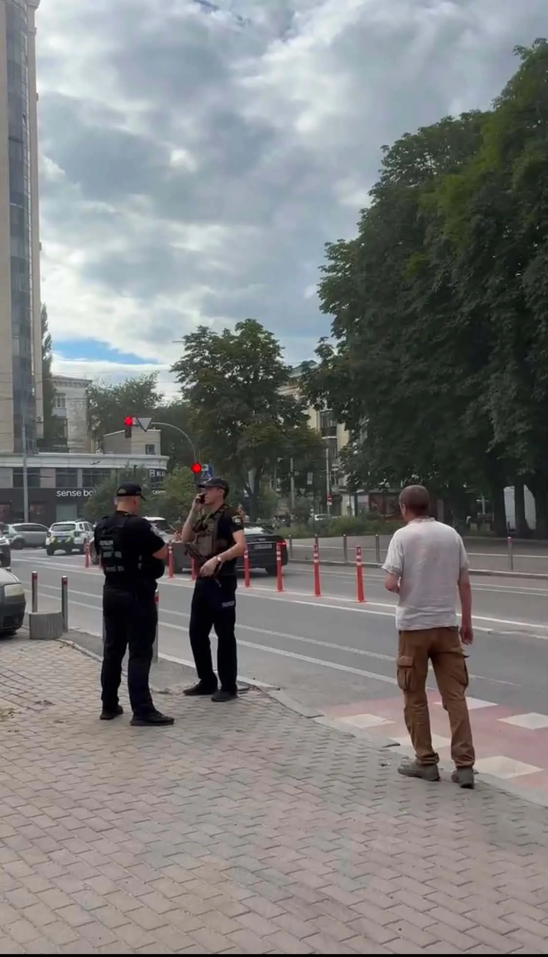 Пока «титушки» избивали активиста, полиция просто наблюдала.