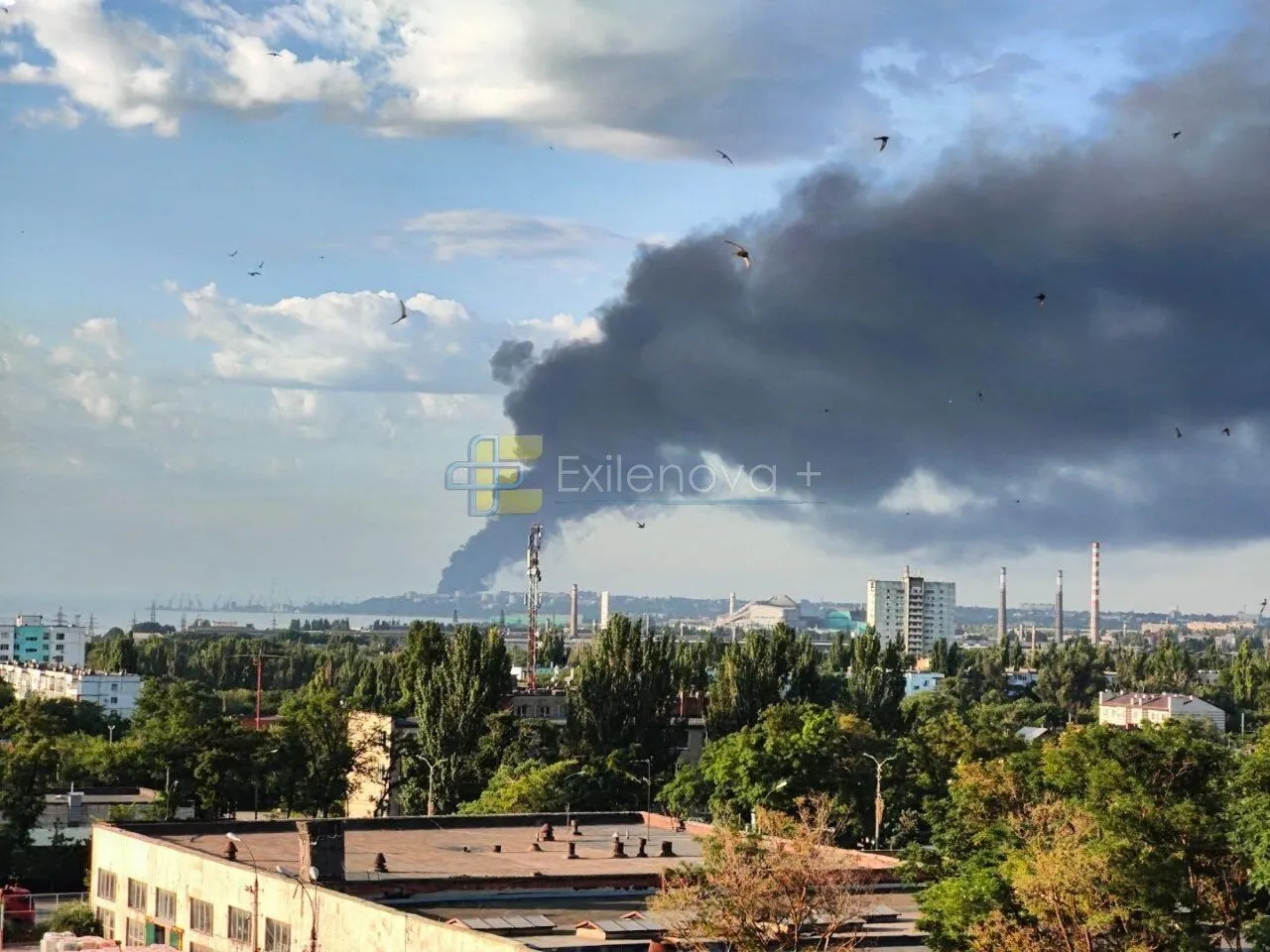 Пожар в Таганроге