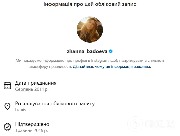 Бадоева проживает в Италии