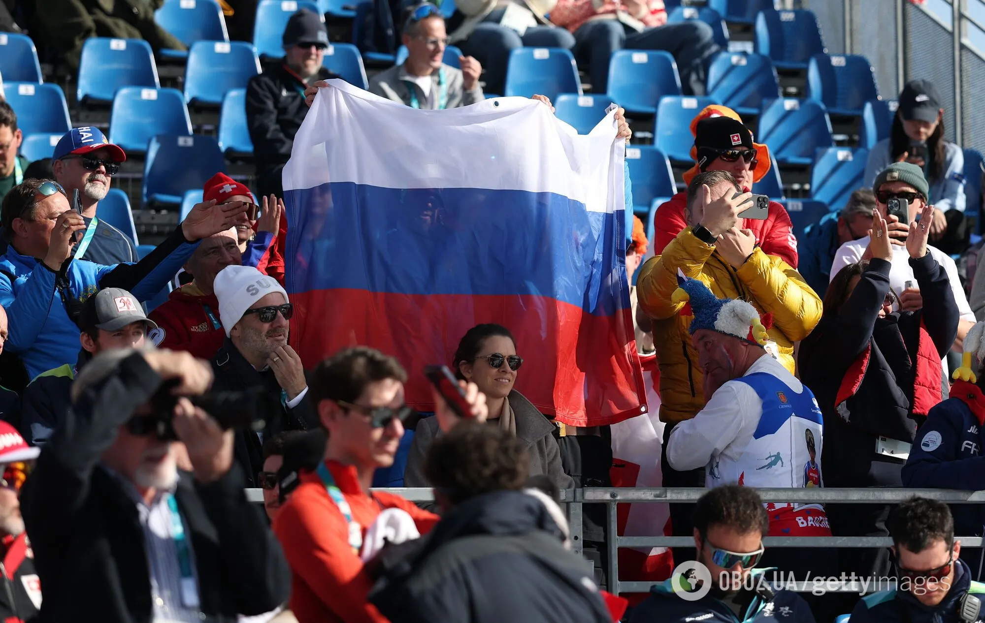 Российский флаг на трибунах