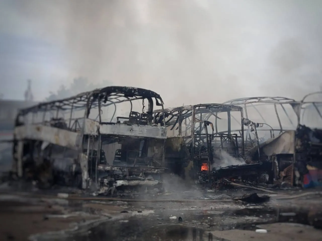 Наслідки удару по автотранспортному підприємству Одеси