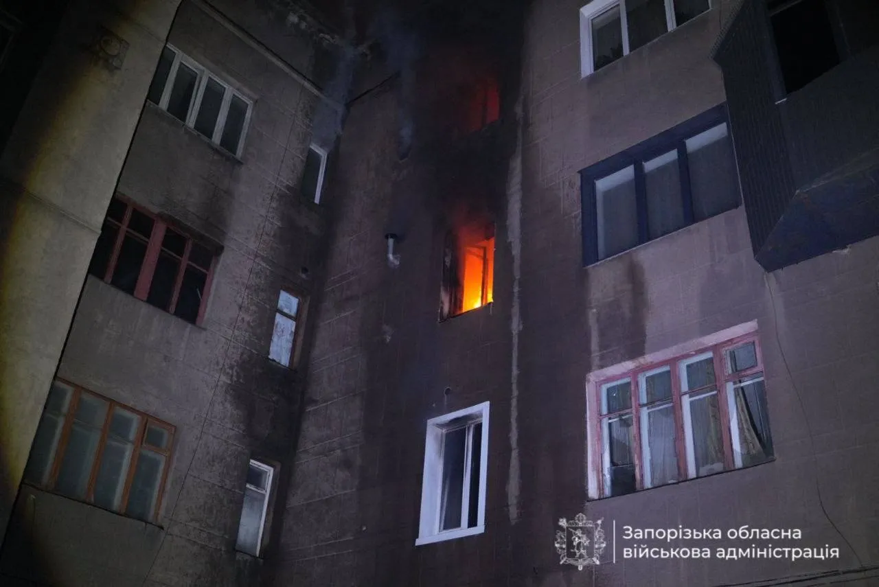 Последствия ударов по Запорожью