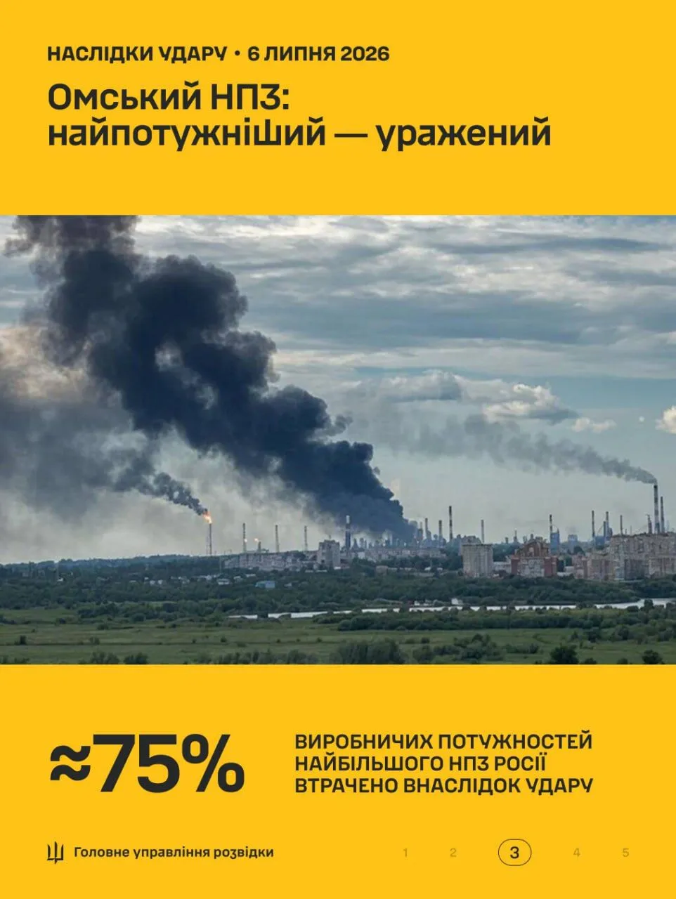 Омский НПЗ: самый мощный — поражён.