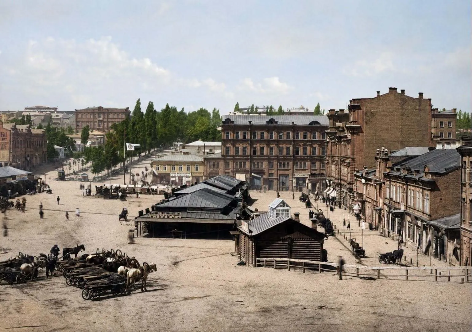 Київ кінця 1880-х. Бессарабка.