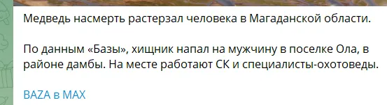 Скриншот сообщения