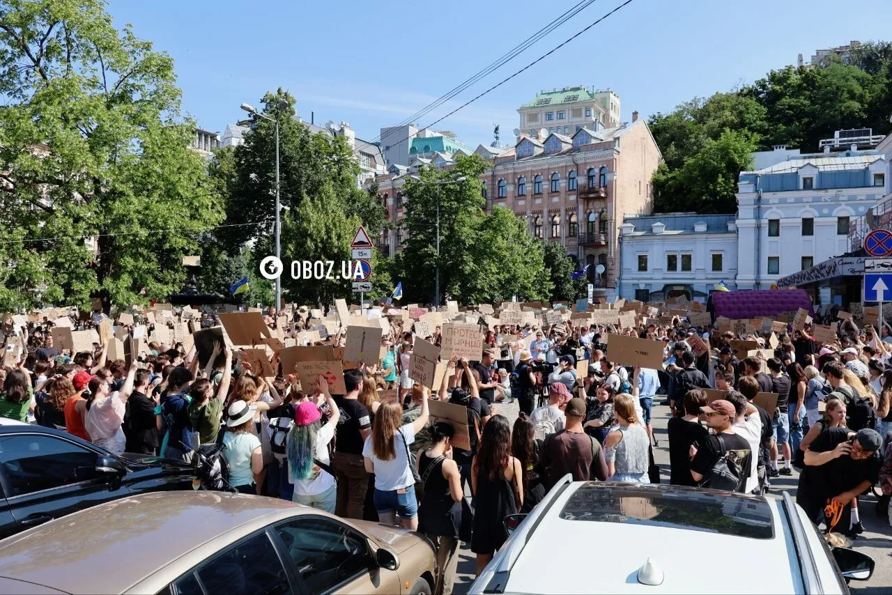 Протест против отставки Федорова в Киеве