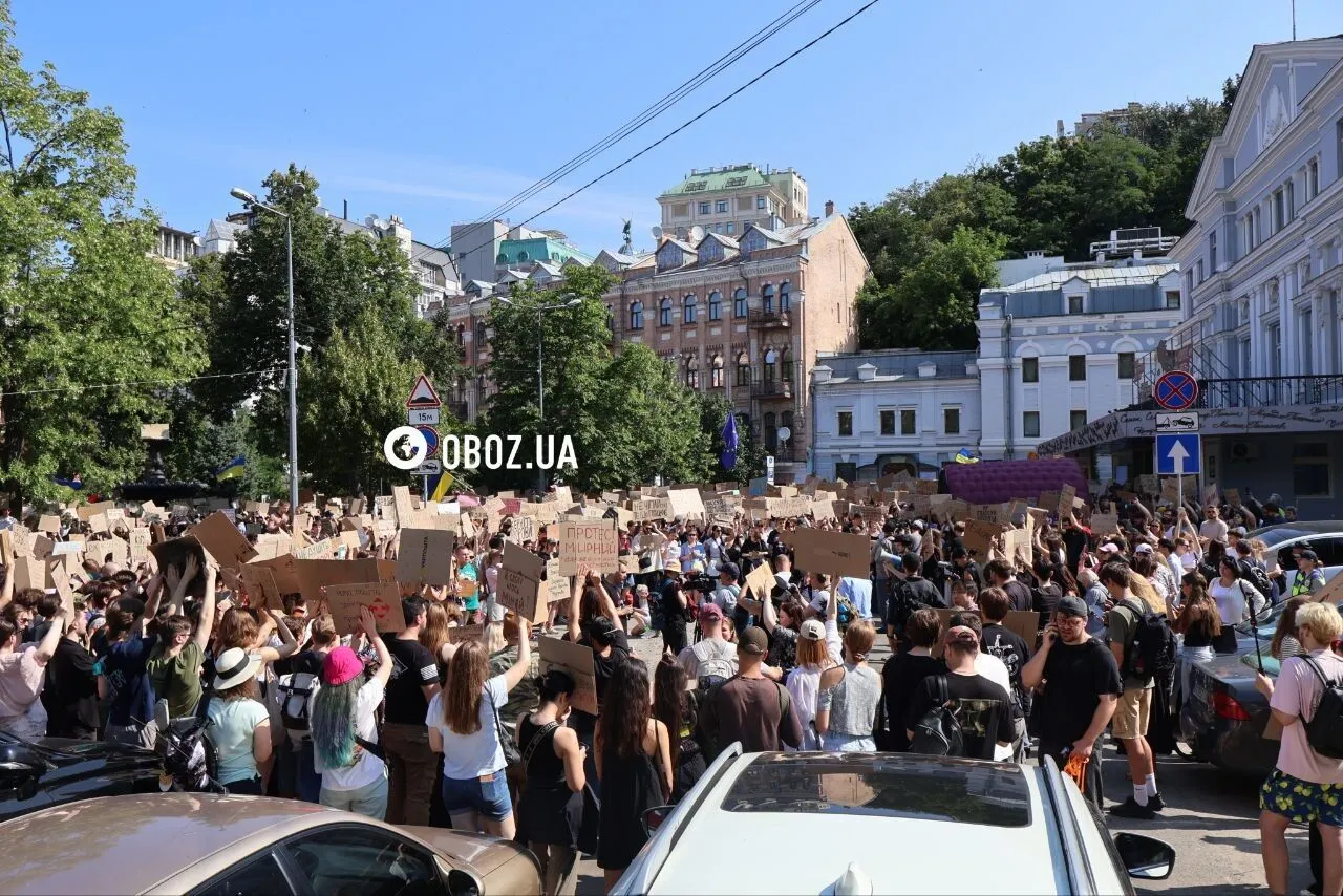 Протест против отставки Федорова в Киеве