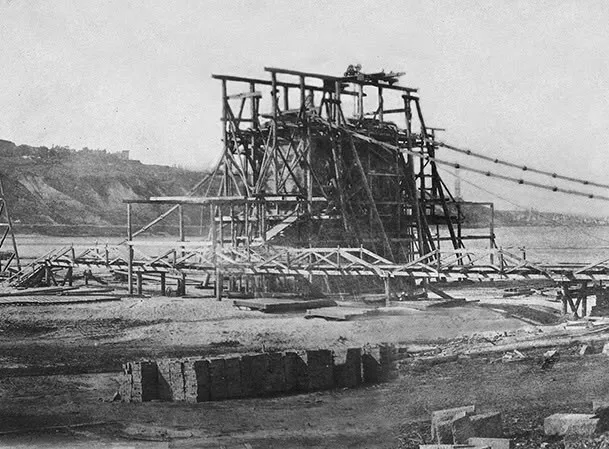 Строительство Цепного моста, 1850-е годы