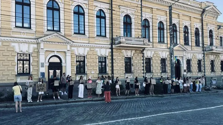 Митинг в поддержку Федорова в Кропивницком.