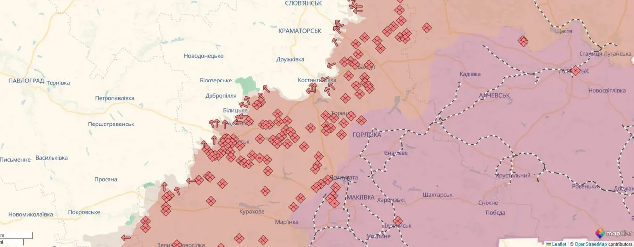 Славянское и Краматорское направления.