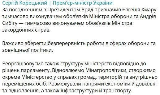 Допис Корецького.