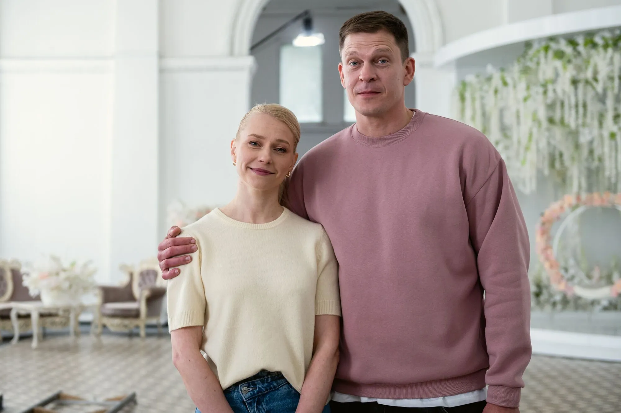 С Андреем Исаенко на съемках фильма "Эмили в Emily".