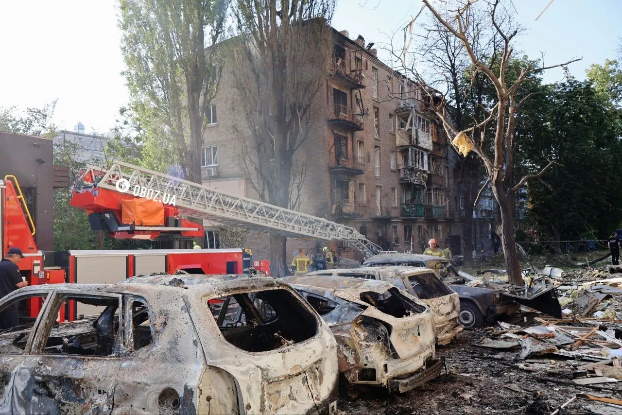 В Святошинском районе фиксируются последствия ночной атаки
