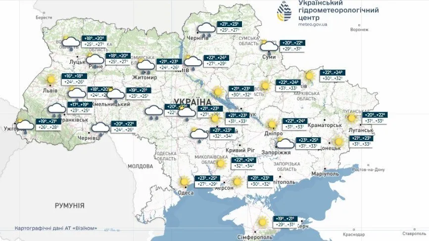 Погода в Украине 3 июля