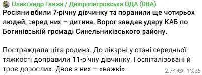 Сообщение Александра Ганжи