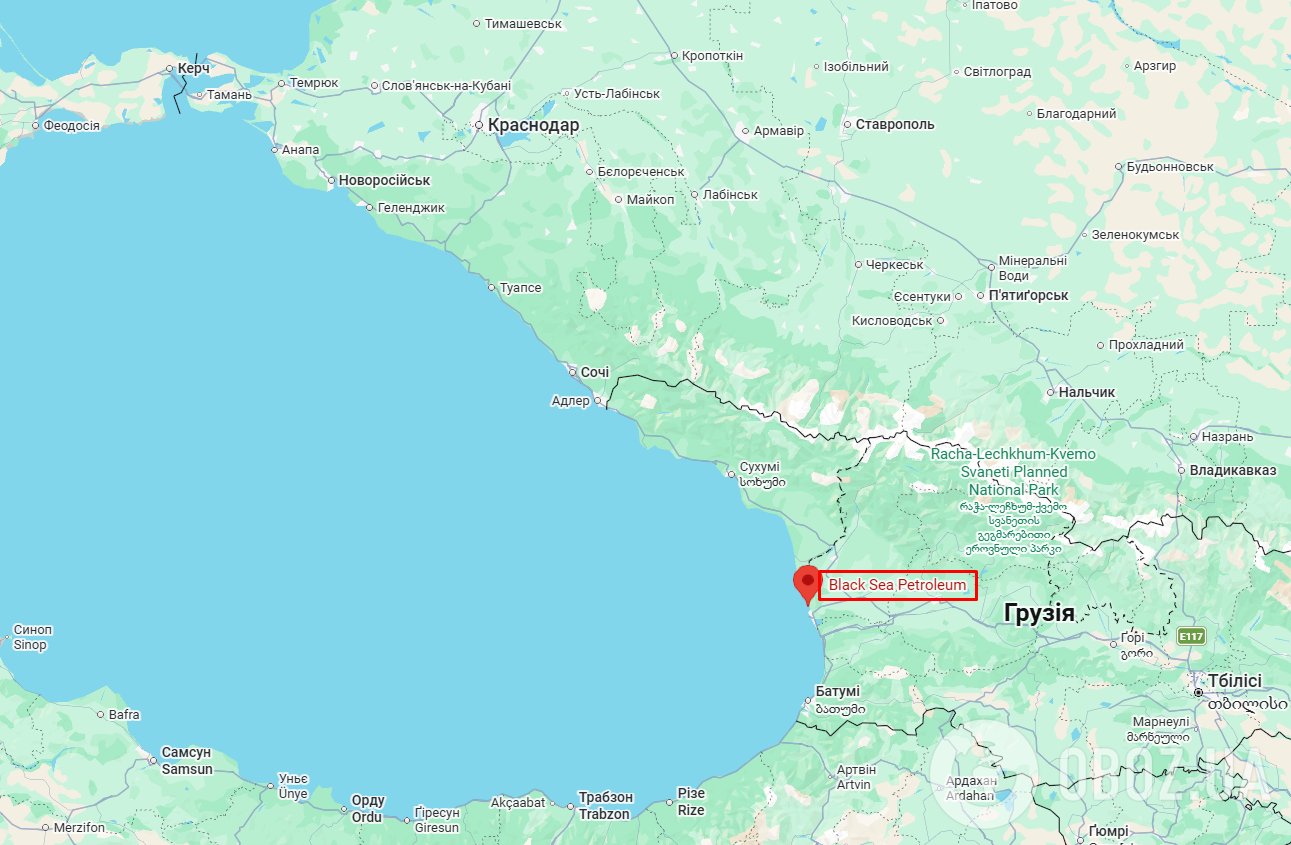 НПЗ "Кулеві" (Грузія) на карті