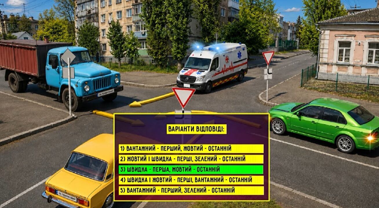 Відповідь на тест з ПДР.