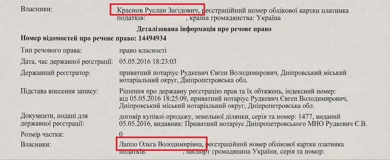Руслан Краснов завладел 40 га земли в Днепропетровской области с помощью схемы, организованной совместно со своими депутатами – медиа