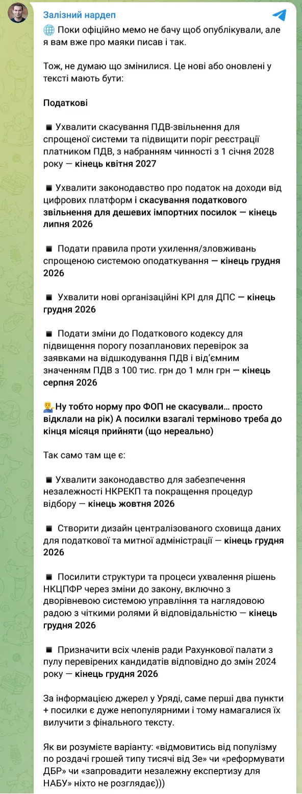 Что Украина должна выполнить для МВФ