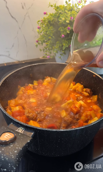 Сочный мясной гуляш с чесноком и зеленью: как приготовить