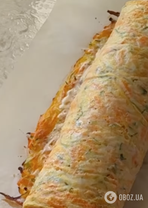 Вкусный рулет из кабачка
