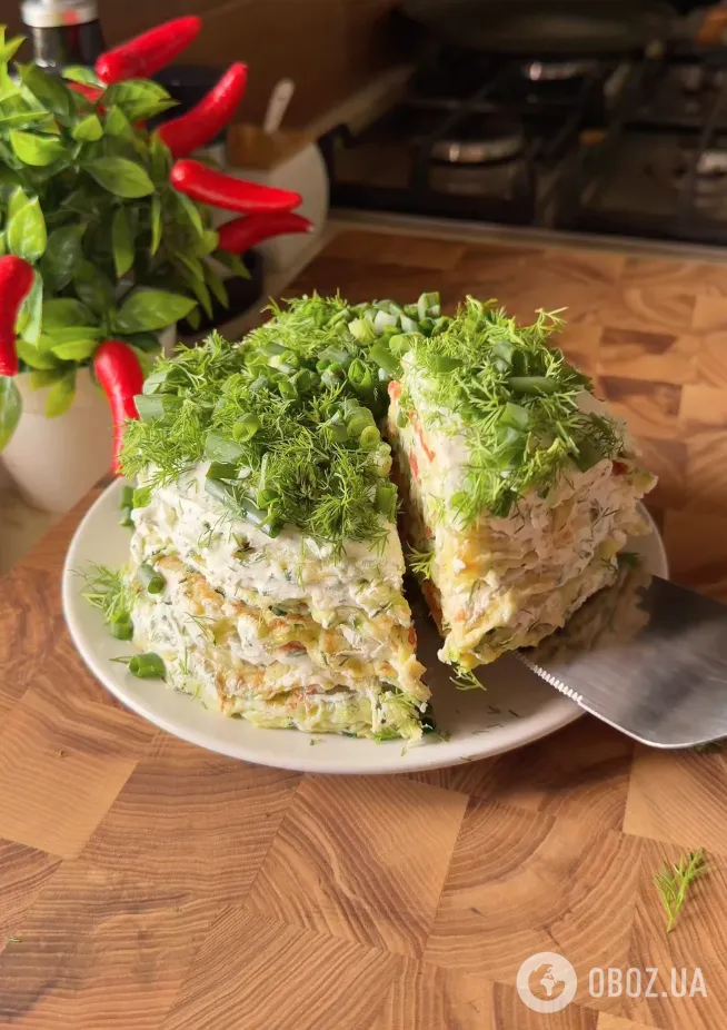 Кабачковый торт с вкусной начинкой: рецепт закуски на любой случай