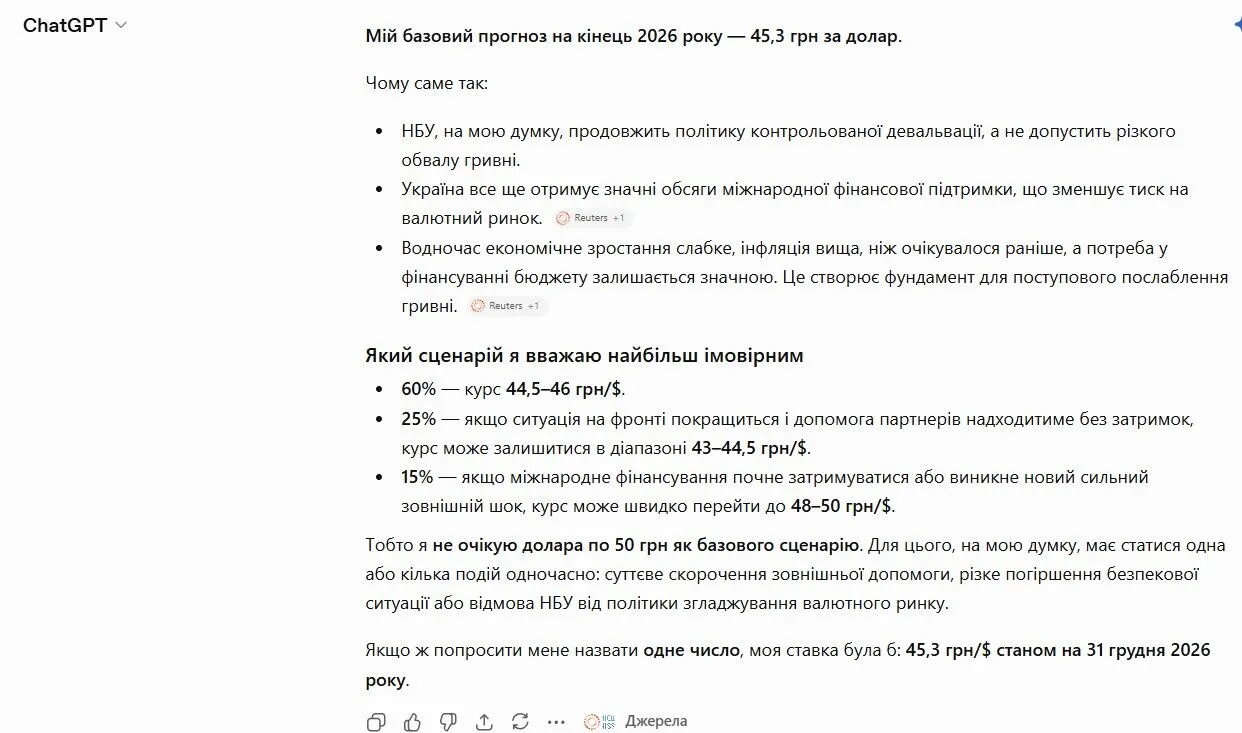 Скільки коштуватиме долар
