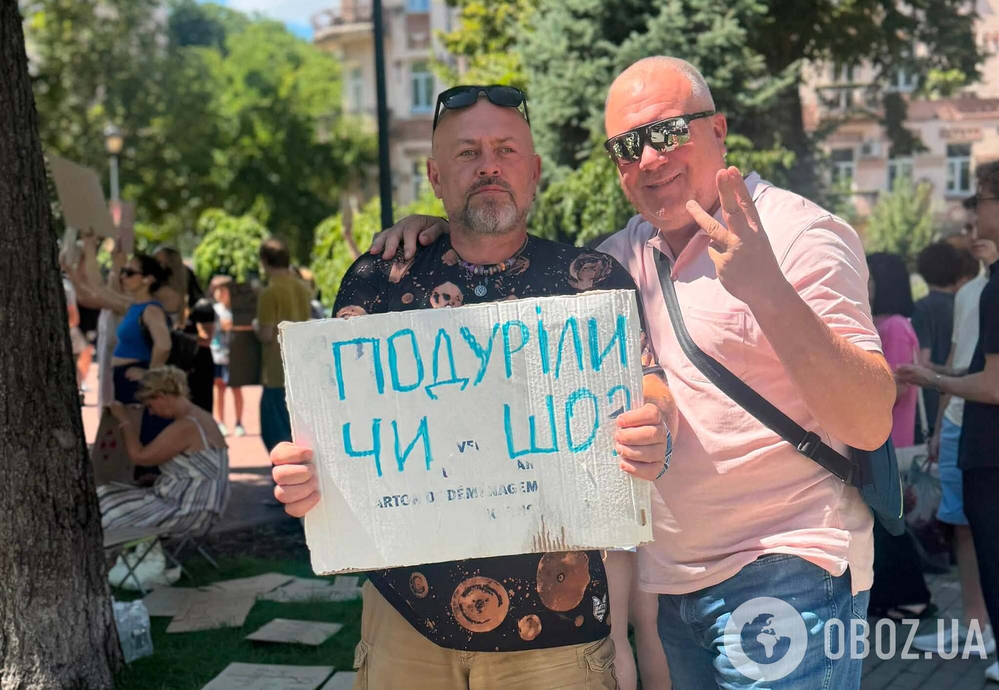 Руслан Горовий на "Картонковому майдані" за Михайла Федорова.