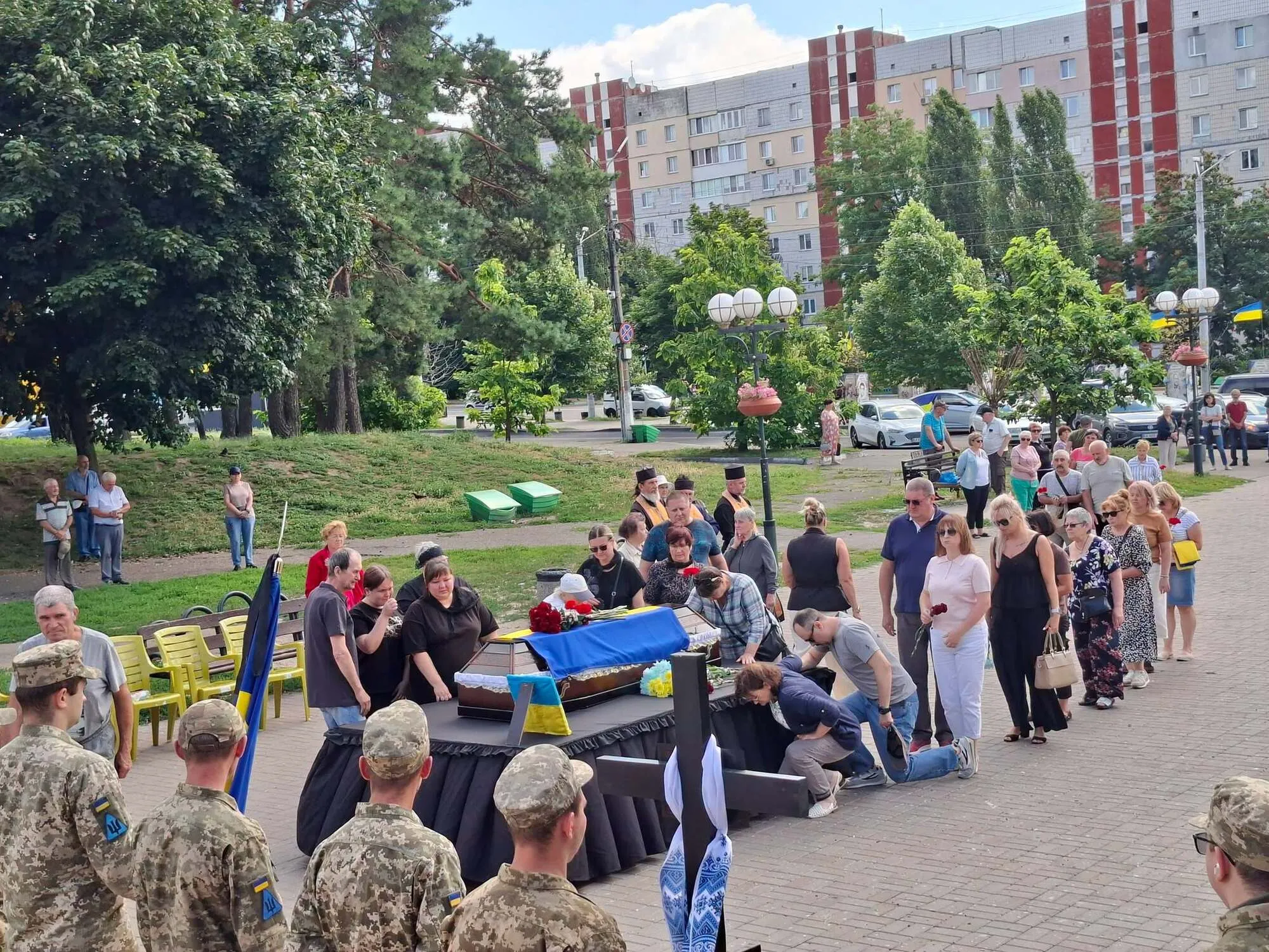 В Обухові попрощалися із військовим Захаром Сподинським.
