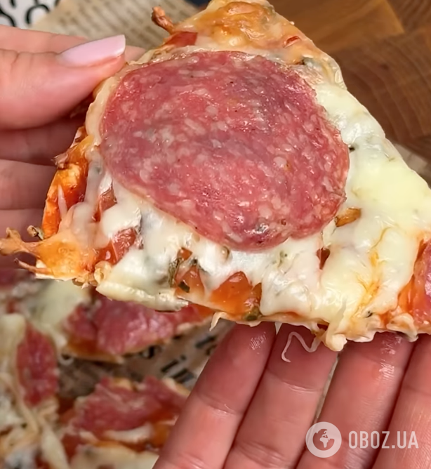Ленивая и очень вкусная пицца из лаваша для перекуса: готовится 5 минут