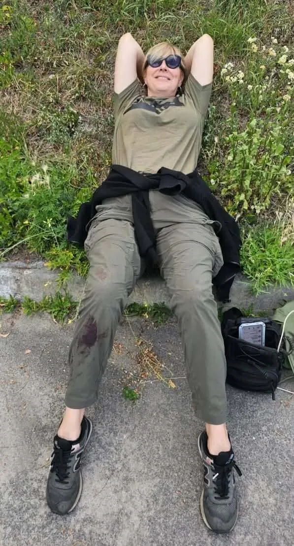 Юлія Бартле після обстрілу.