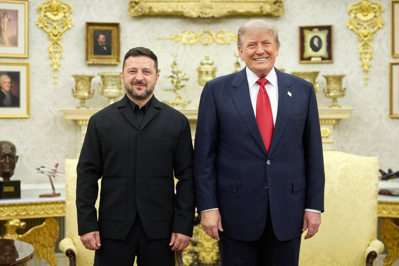Президент України та президент США на зустрічі в Білому домі.