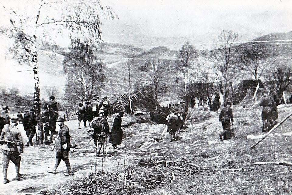 Выселение украинского села в Бескидах, 1947 г.