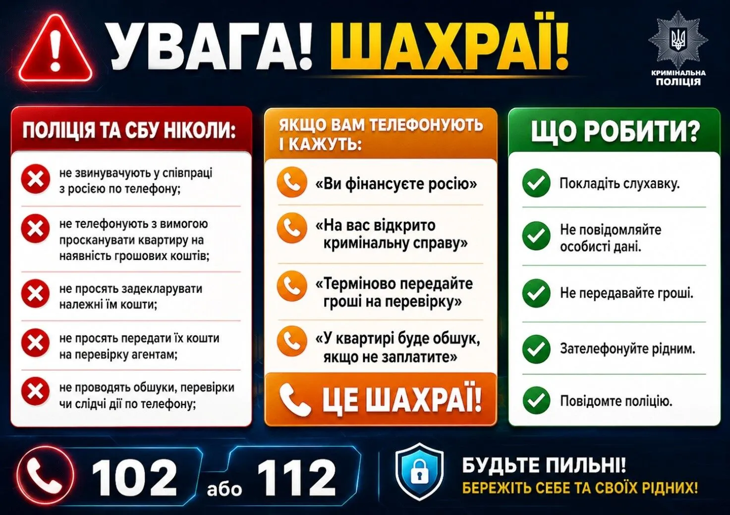 Корисна підказка щодо боротьби з шахраями.