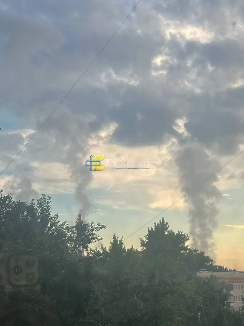 Дым в Казани после взрывов