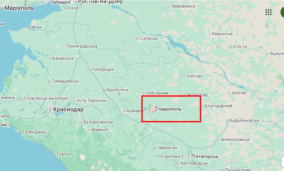 Ставрополь на мапі.