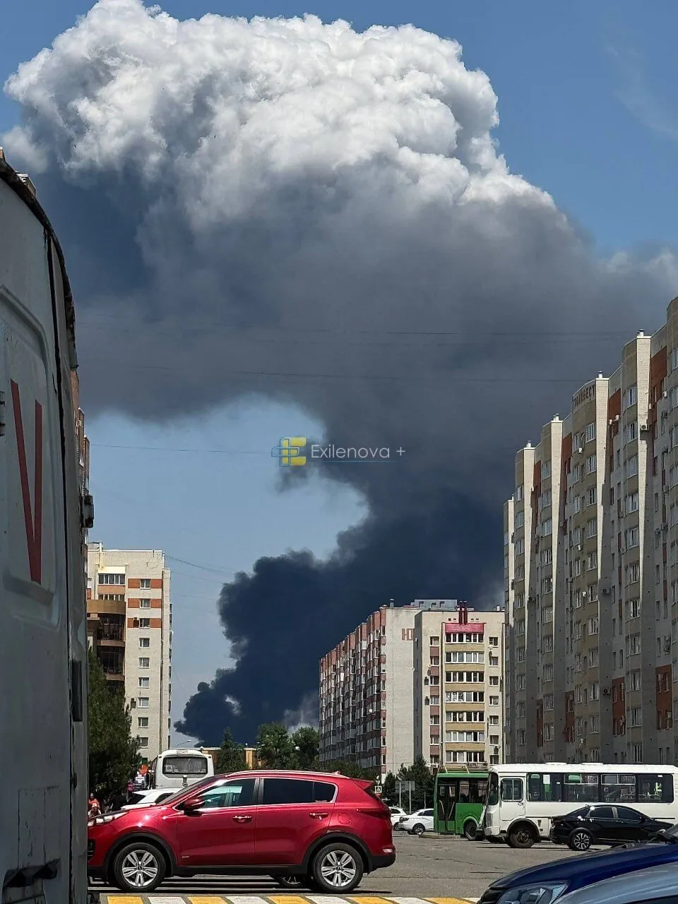 Пожежа на заводі в російському Ставрополі.