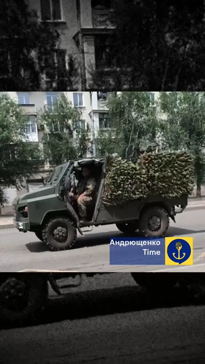 Оккупанты прикрывают военные колонны гражданской техникой