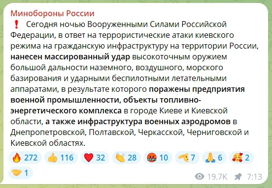 Скриншот повідомлення