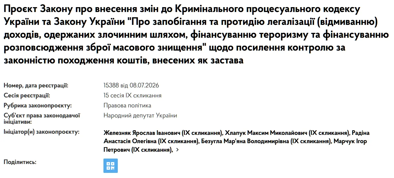 Карточка законопроекта 15388