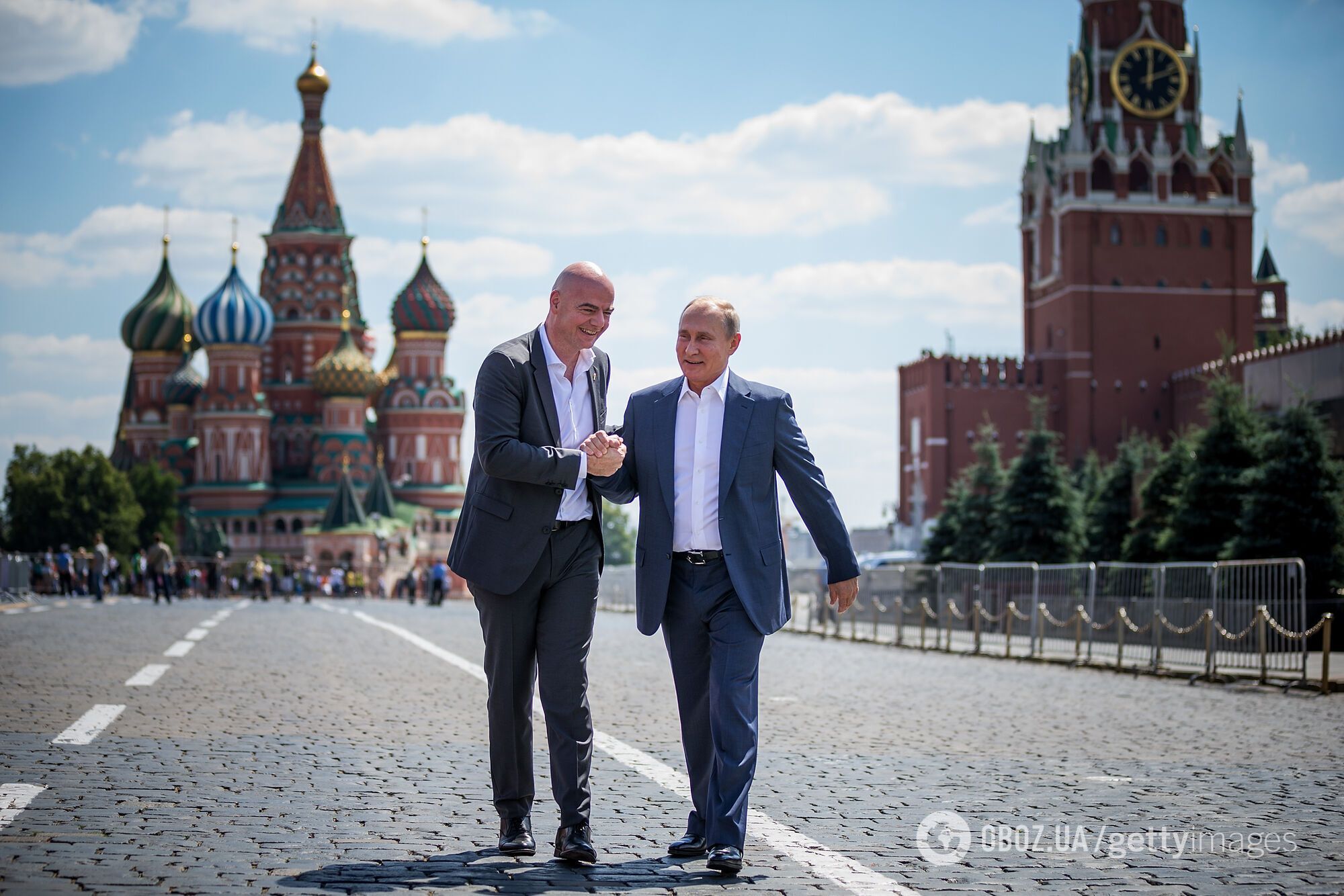 Президент ФІФА Джанні Інфантіно та Володимир Путін