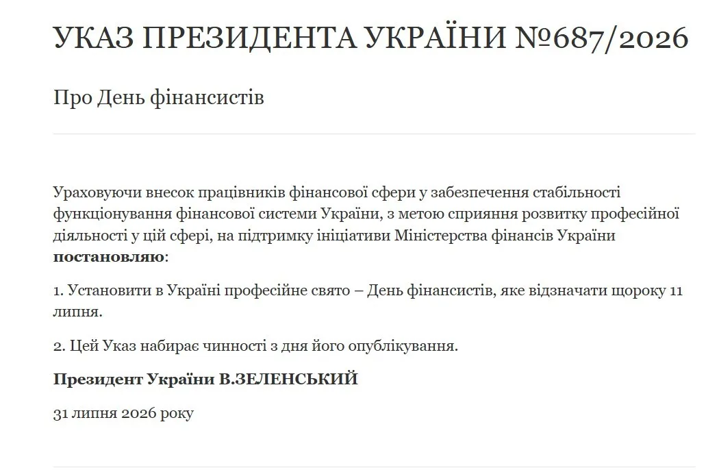 Володимир Зеленський підписав указ