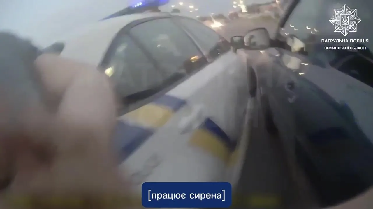 В  Луцке задержали водителя, пришлось стрелять в колесо