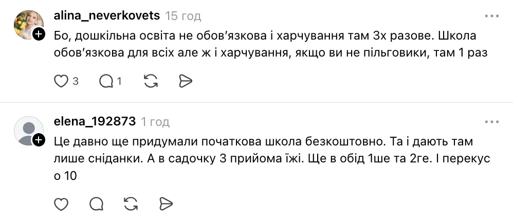 Чому у дитсадку платне харчування