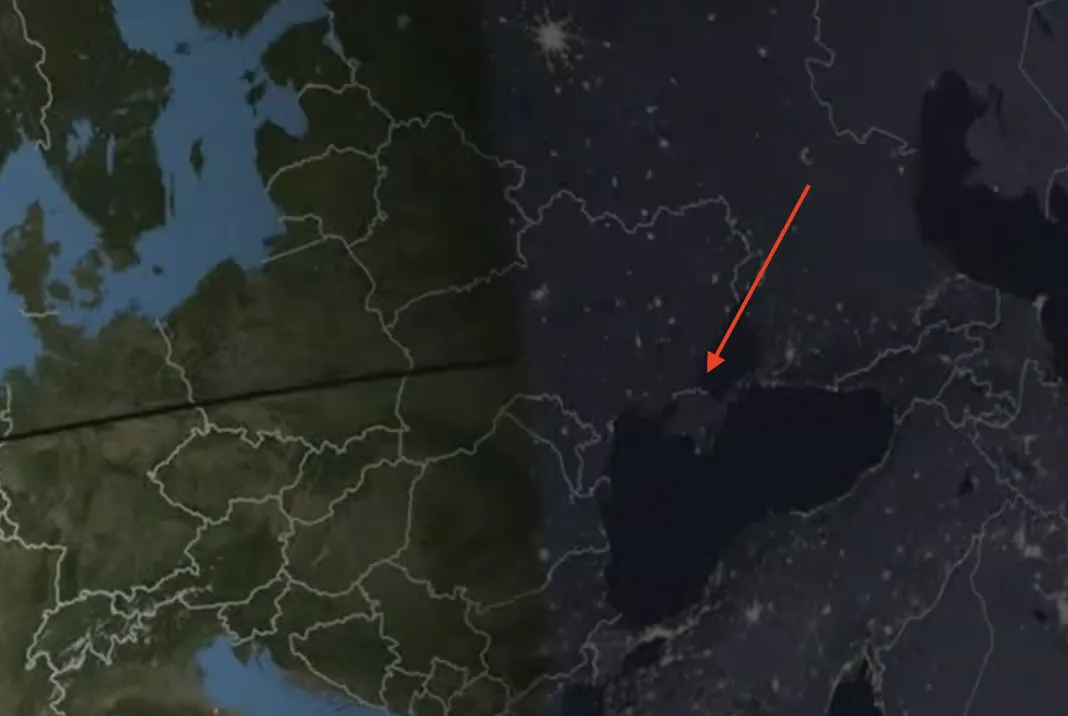 Крим на карті "віддали" Росії.