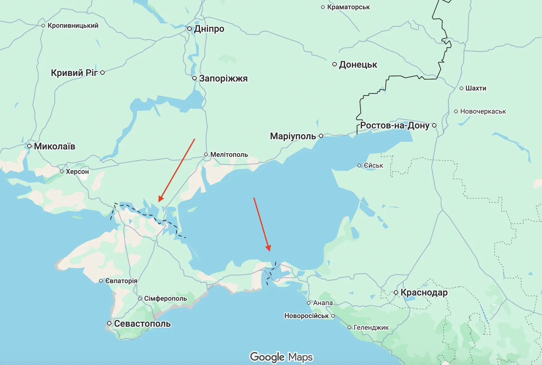 Крим на карті для всього світу.