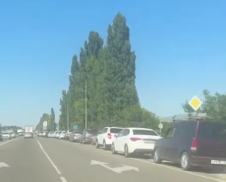 Очереди на АЗС в РФ.