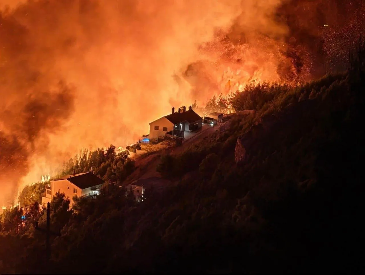 Лесные пожары в Хорватии