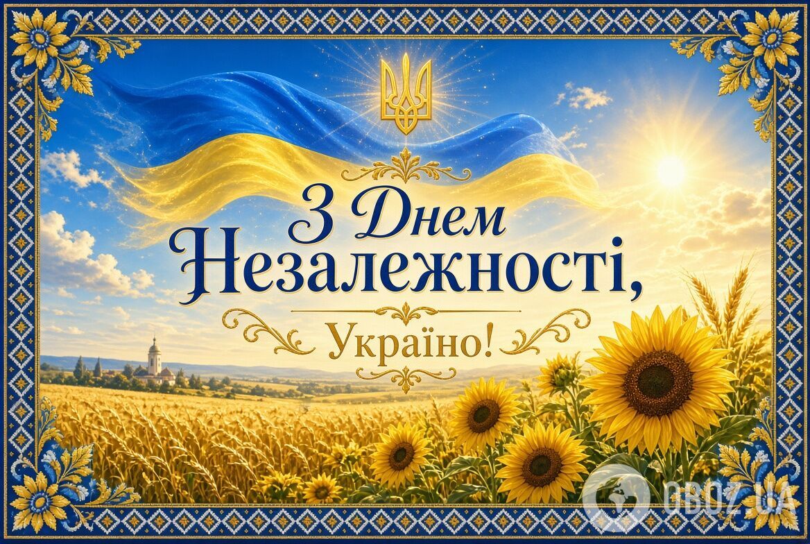 Текст поздравления с Днем Независимости Украины.