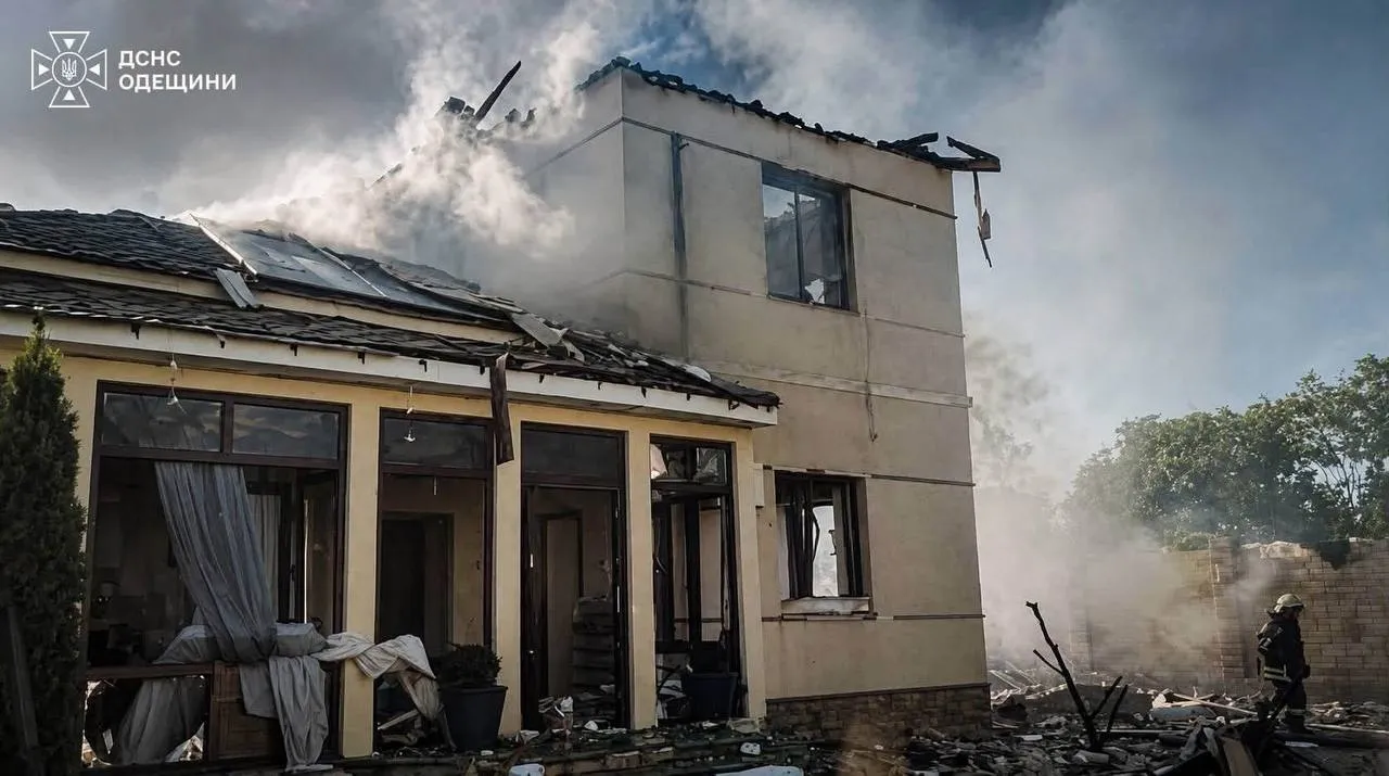 Последствия атаки в Одесской области.